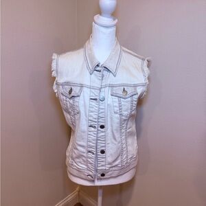 J Brand Cream Denim Vest